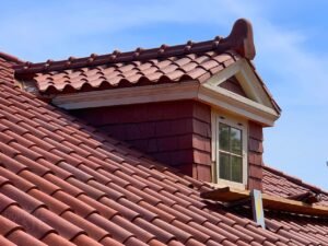 Brown colour roofing view